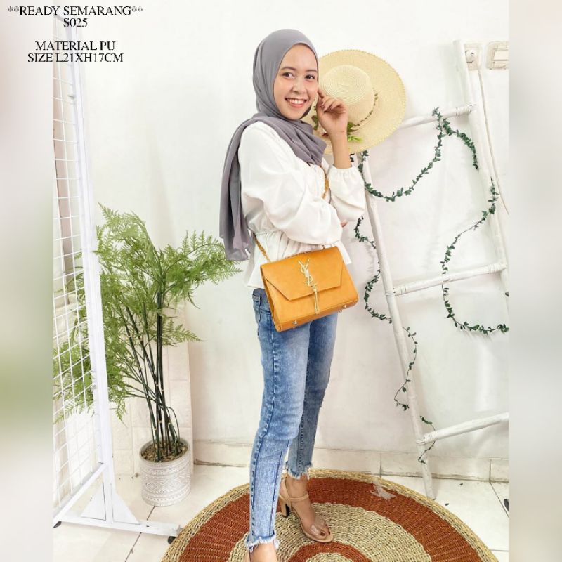 [REALPICT] S025 - TAS SELEMPANG FASHION WANITA - TAS JALAN WANITA - 76BAGSTORE