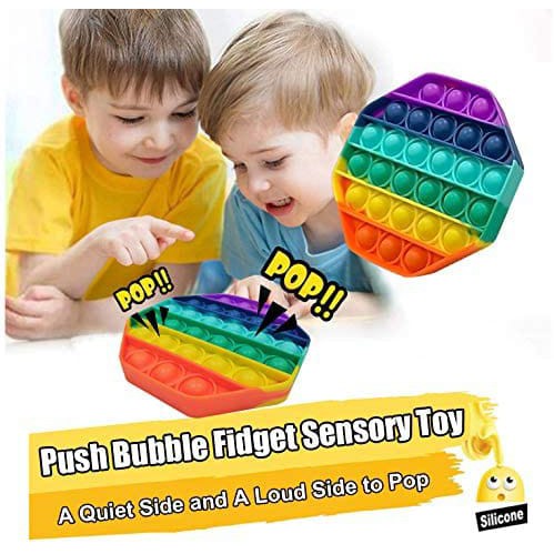 PUSH POP IT FIDGET TOY RAINBOW MAINAN ANAK BUBBLE SENSORIK TOYS STRESS RELIVER BUBBLE-1