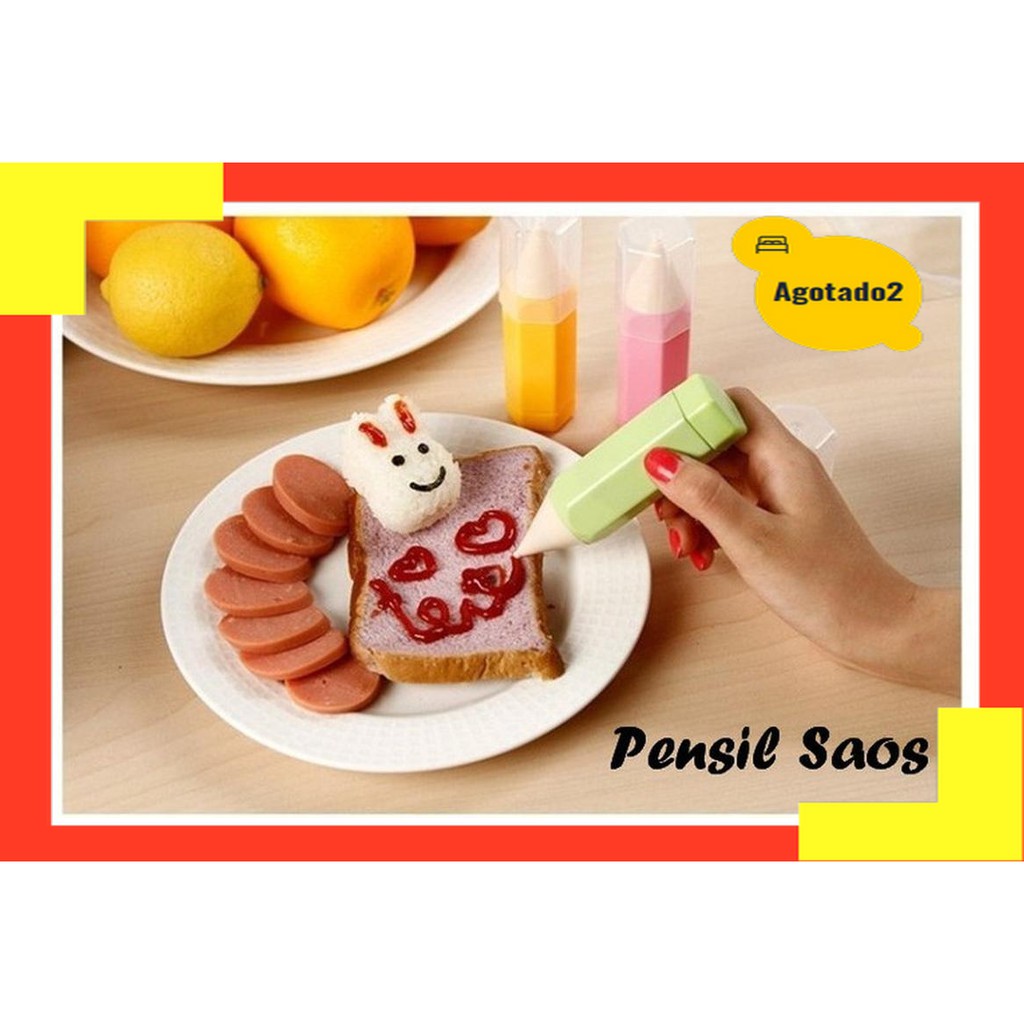 

Pensil Saos (Dapat diisi saos atau coklat untuk menggambar makanan)