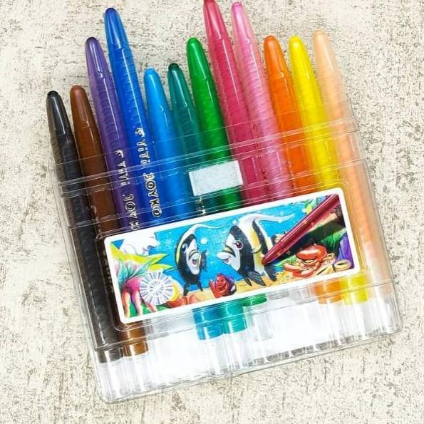 

!! CRAYON PUTAR JOYKO 12 WARNA PENDEK ✔✔✔