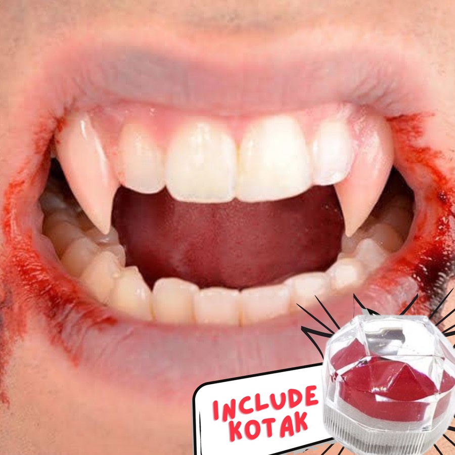 Gigi Taring Palsu Vampire Drakula Twillight Cosplay