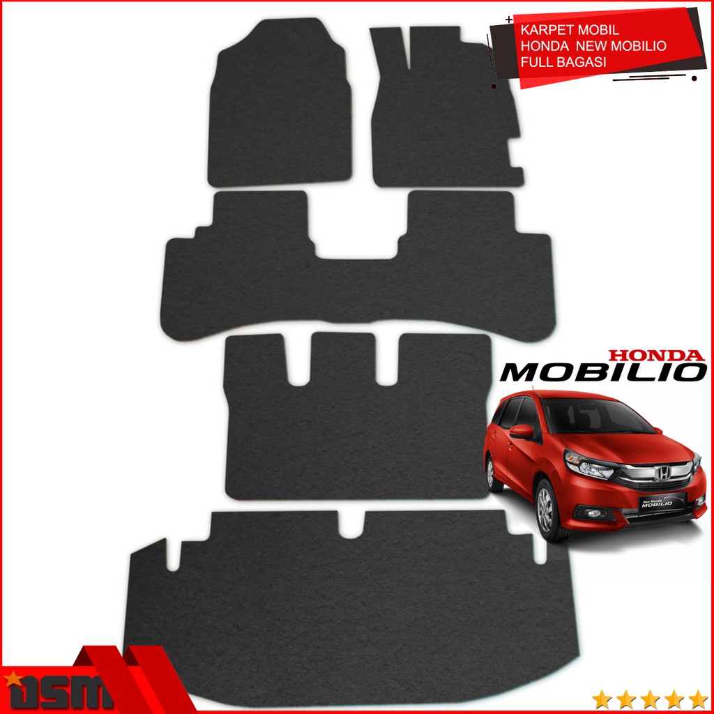 Karpet Mobil Mie Honda New Mobilio Full Bagasi / Karpet Mie Bihun New Mobilio High Quality / DSM