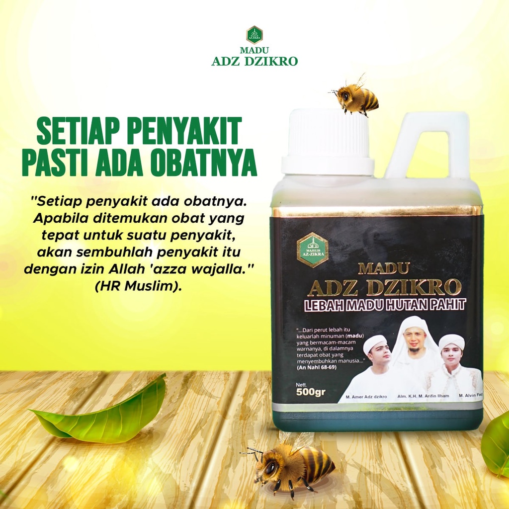 MADU ADZ DZIKRO Herbal RESMI Asli 100% Murni Hutan Pahit Lambung Magh kronis