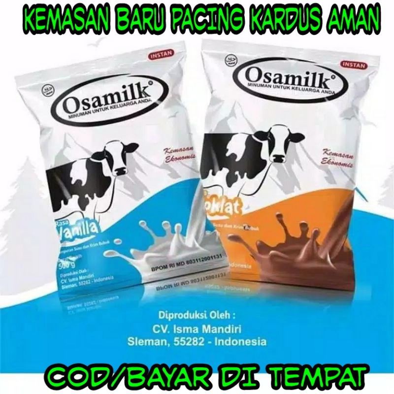 

OSAMILK 100% ORI&GEMUK DENAGN RASA COKLAT VANILLA