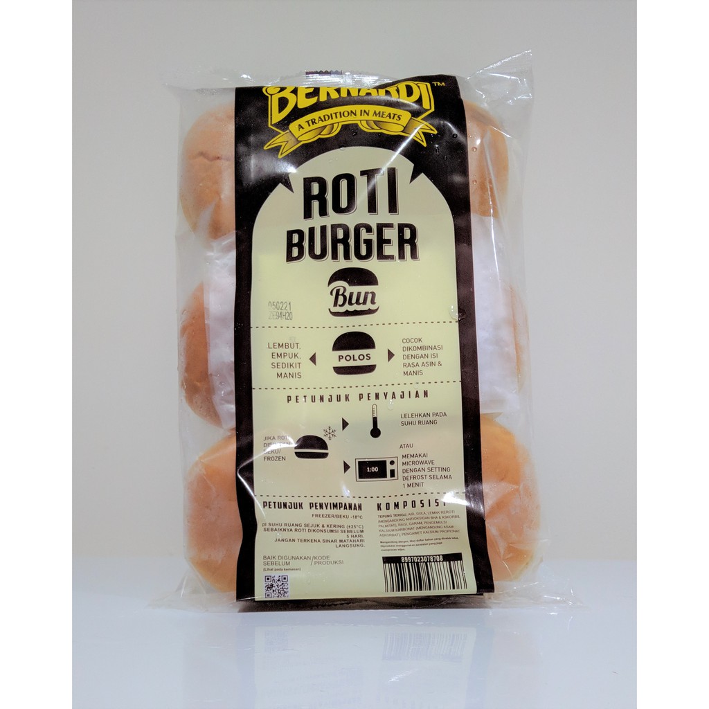 

Bernardi Roti Burger Bun Polos Isi 6