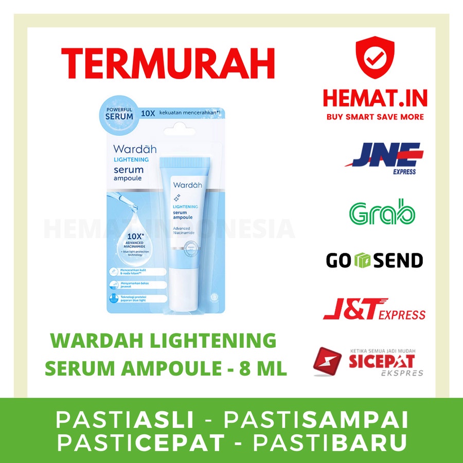 WARDAH LIGHTENING SERUM AMPOULE 8 ML 8ML 10X ADVANCED NIACINAMIDE ORI