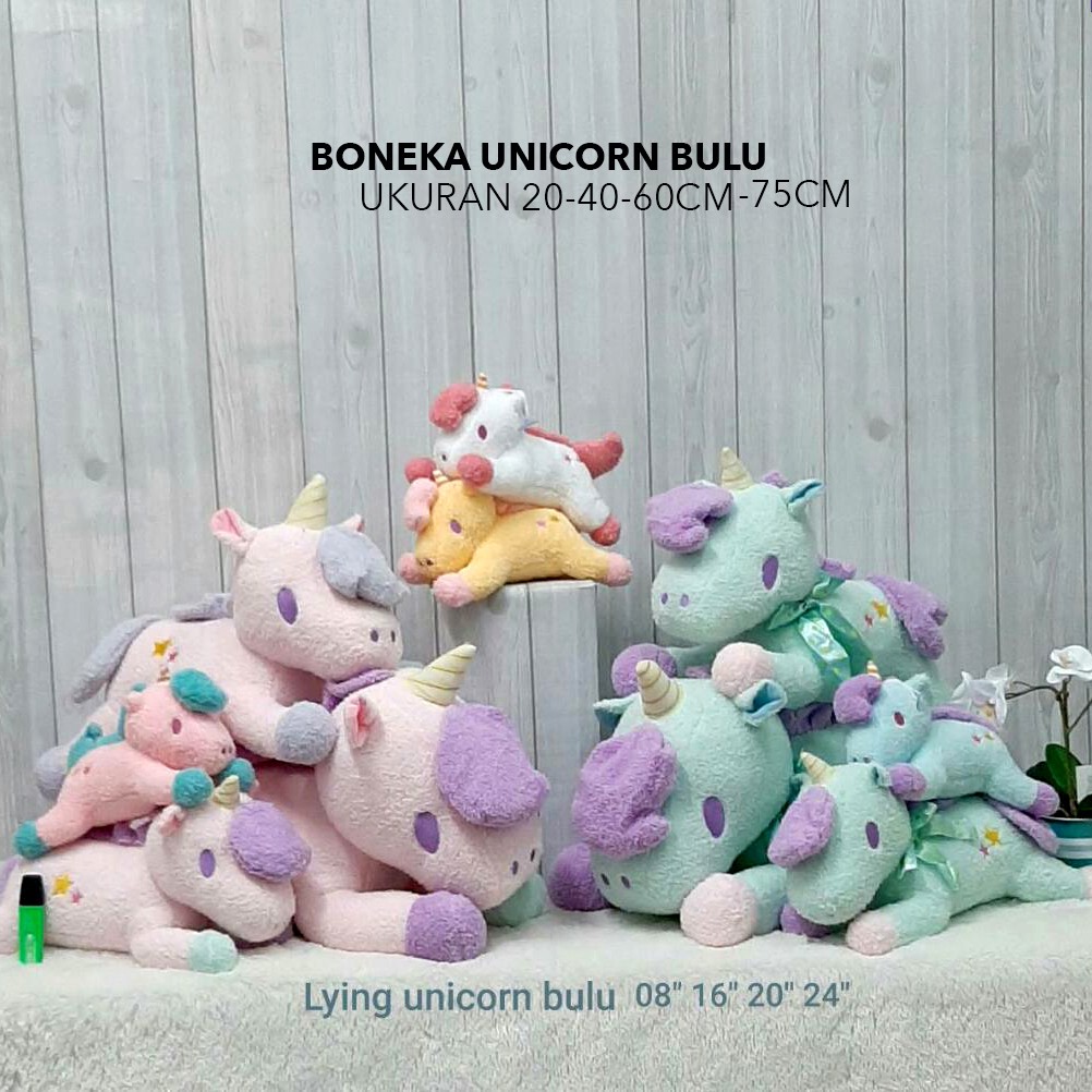 Boneka soft kuda unicorn animal import hewan sovenir kado ulang tahun kebun binatang