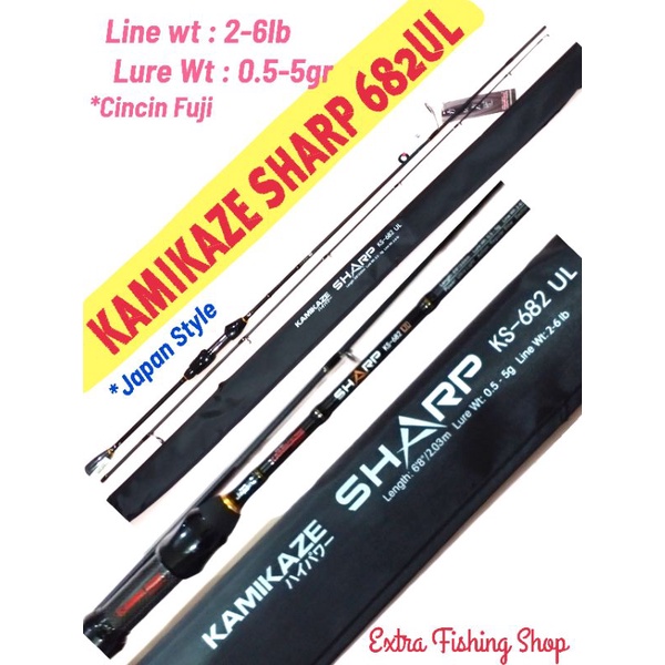 Joran Kamikaze Sharp 682UL BONUS SPINNER || Joran Spinning UL || joran pancing ORIGINAL HARGA PROMO