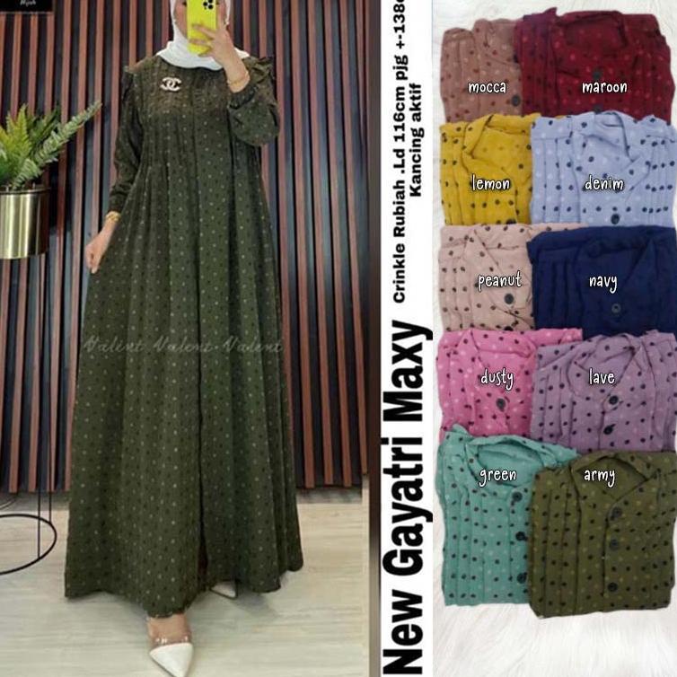 Gamis Wanita Crinkle Rubiah Premium Busui Sleting Gamis Kondangan Gamis Syari Fashion Muslim Kekinia