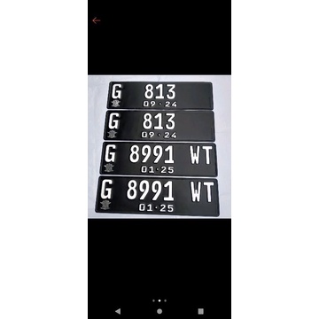 Stiker Plat nomor mobil Terbaru Sudah SNI