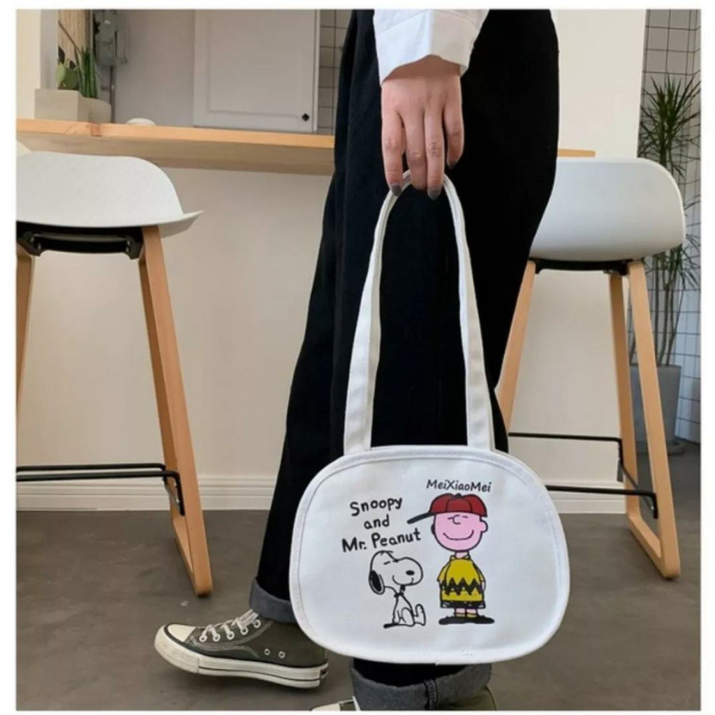 HANABI shoulderbag SNOOPY handbag tas tenteng tas totebag cewek tas murah tas lucu