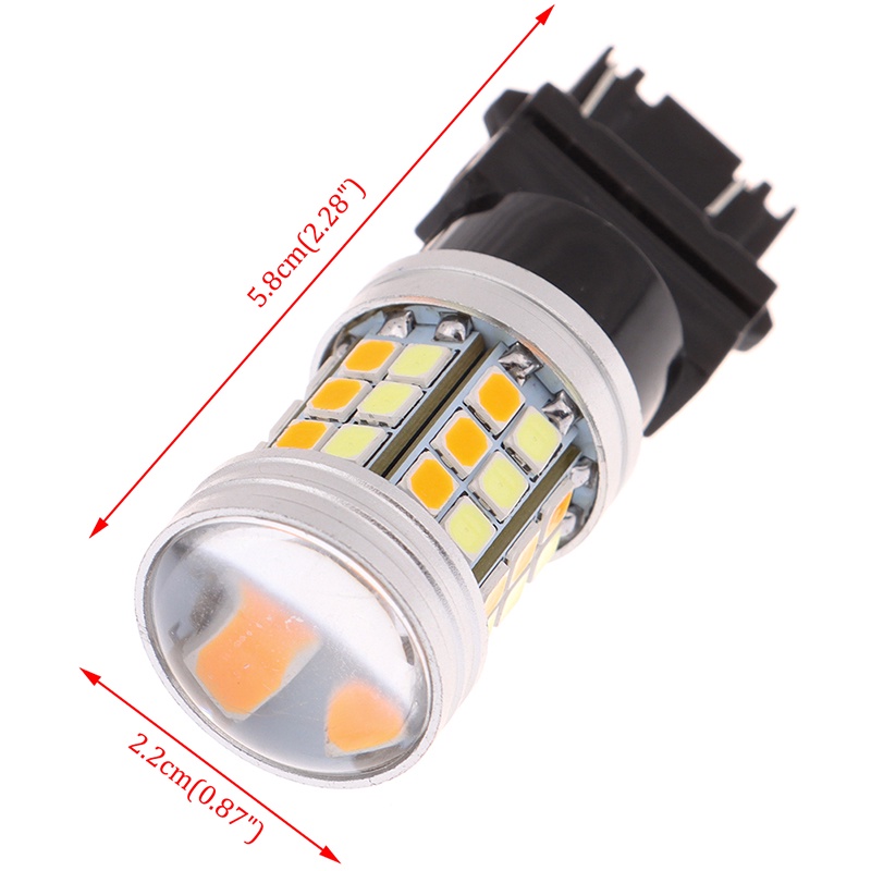 (LUCKID) 2pcs Lampu LED 3157 Warna Amber / Putih High Power Untuk Sein / Parkir Mobil