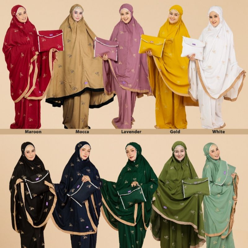 MUKENA MARWAH by Hijab Ar Rafi [ NEW - Ar Rafi Prayer Set Collection ] Mukena Rayon Ar Rafi