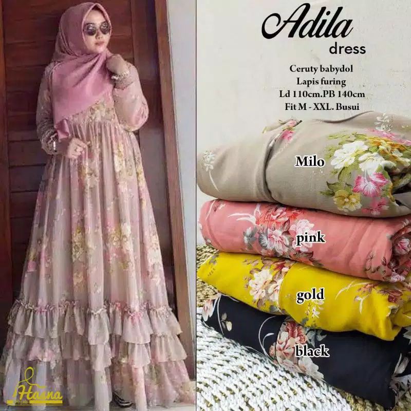 GAMIS CERUTY UMPAK ADILA DRESS GROSIR MURAH