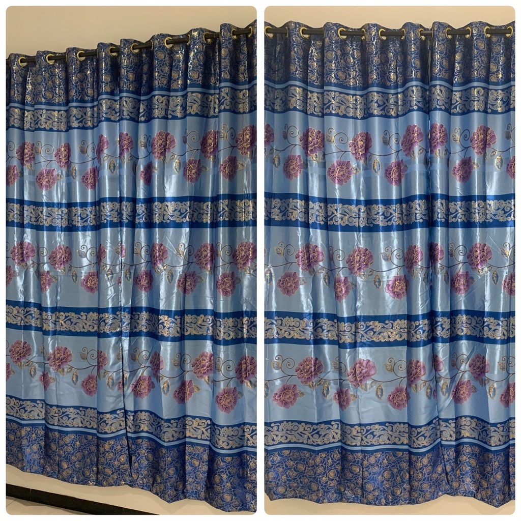 [ PINTU DAN JENDELA ] GORDEN SMOKRING MOTIF SULTAN BATIK PRADA BIRU