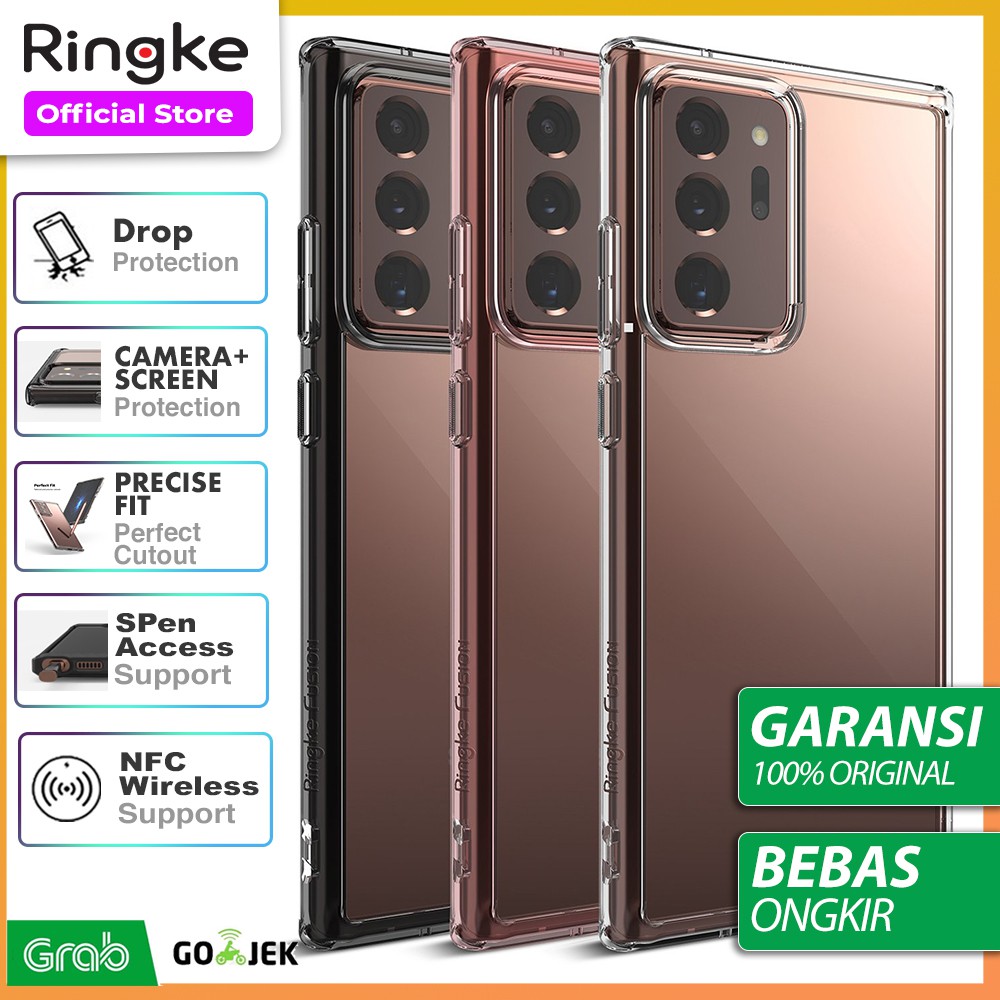 Original Ringke Fusion Case Samsung Galaxy Note 20 Ultra / Note 20 2020 - Soft Clear Casing Softcase HP Pelindung Note20