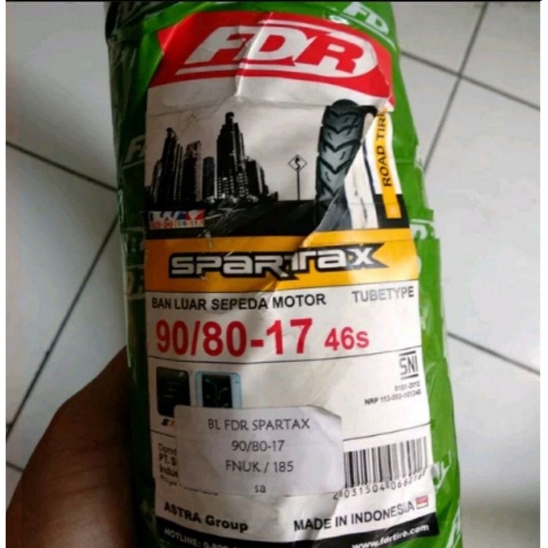 Ban luar motor FDR 90 -80 ring 17 Spartax - ukuran 300 - 17 FDR spartax spartak racing matic series