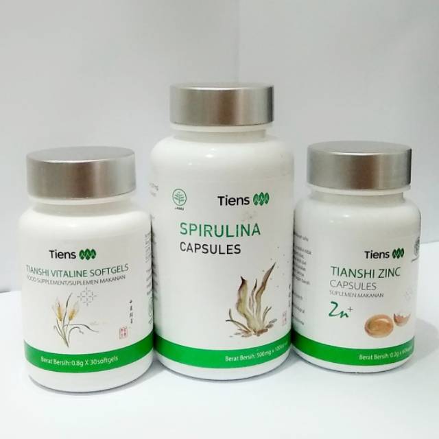 Tiens Paket perawatan kulit asli tiens Spirulina zinc vitaline
