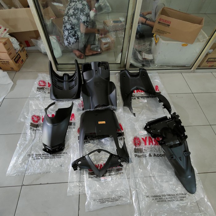 FULL COVER BODY KASAR MIO J HITAM ASLI YAMAHA