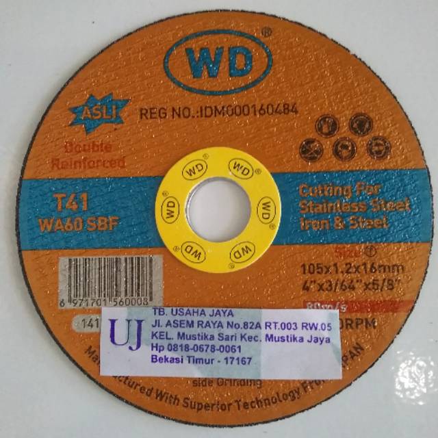 Mata gerinda potong besi WD