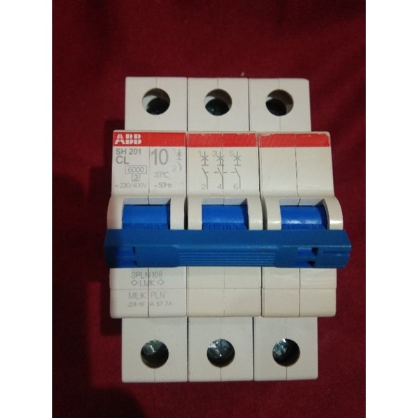 mcb-ABB 10a 3phase modifikasi