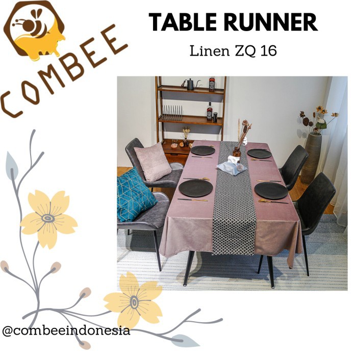 Table Runner / Hiasan Meja / Penghias / Aksesoris / Velvet / Bludru / Mewah /  - SZQ