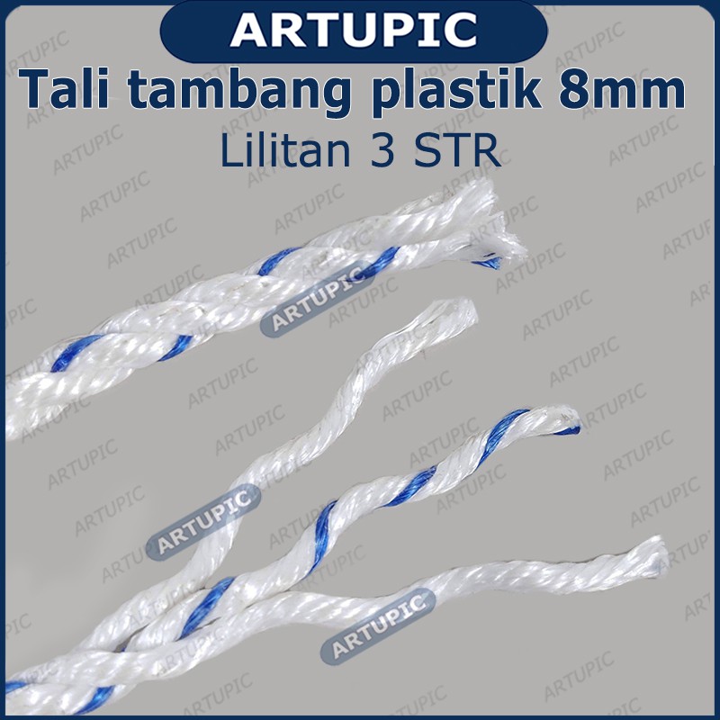 Tali Tambang Plastik 8 mm Tali Terpal Kandang Ayam Tali Ikat Truk Barang Berat Jala Jaring Pengaman