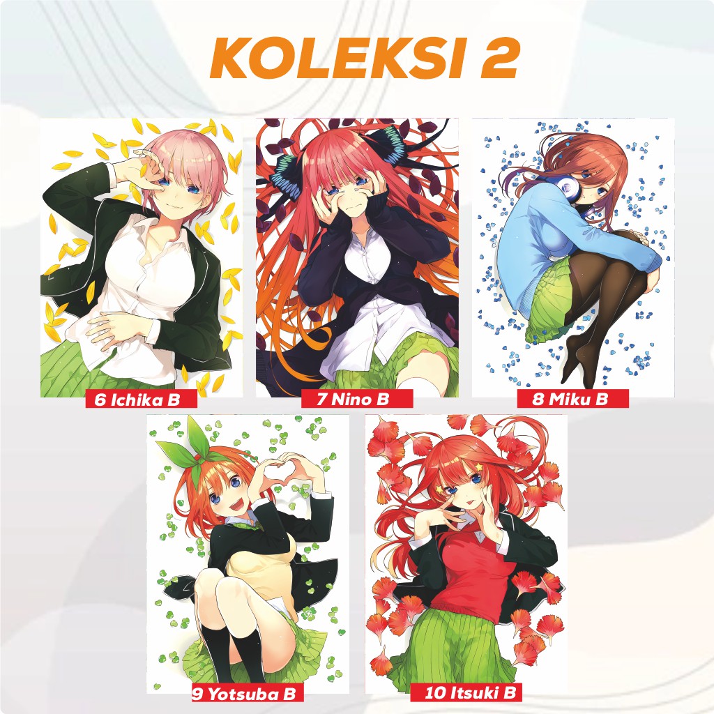 Poster Go Toubun No Hanayome Anime Size A4+ - Ichika Nino Miku Yotsuba Itsuki Fuutaro-3
