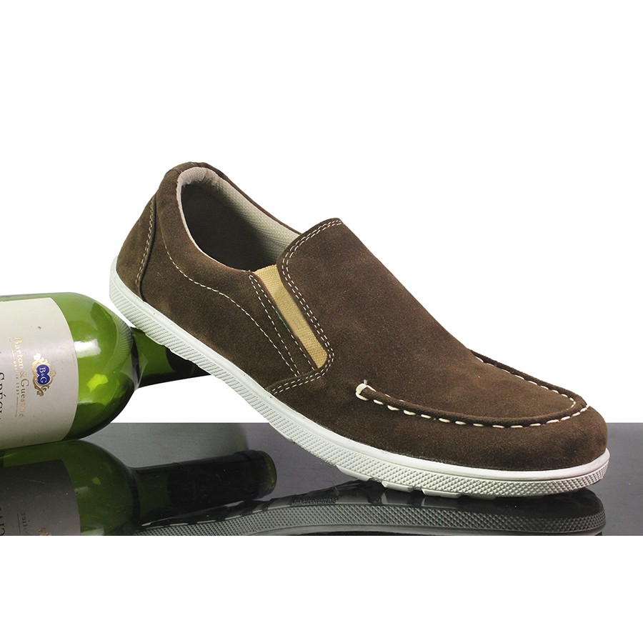 Sepatu Selop Pria Kickers Askos Tan Suede Slop Formal Kasual Kerja Slip On Santai Fashion Shoes