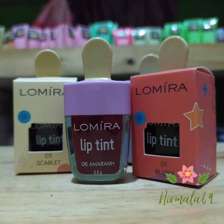 liptin Lomira Lip tint 5.5gr/perona bibir/makeup bibir/lipstik lomira/liptin murah/tidak lengket dib
