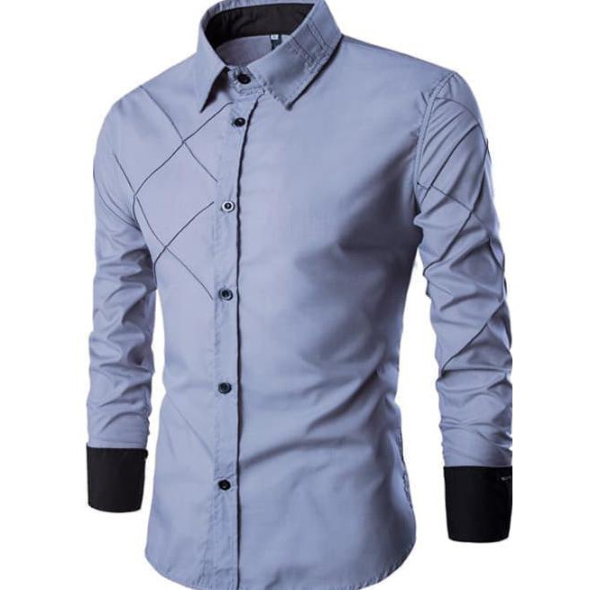 5Fgn Baju Kemeja Pria Lengan Panjang Cowok Slimfit Laki Laki Fernando Lowb