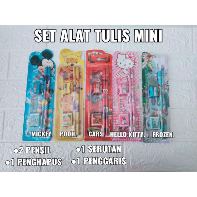 

set alat tulis mini / perlengkapan alat tulis anak mini
