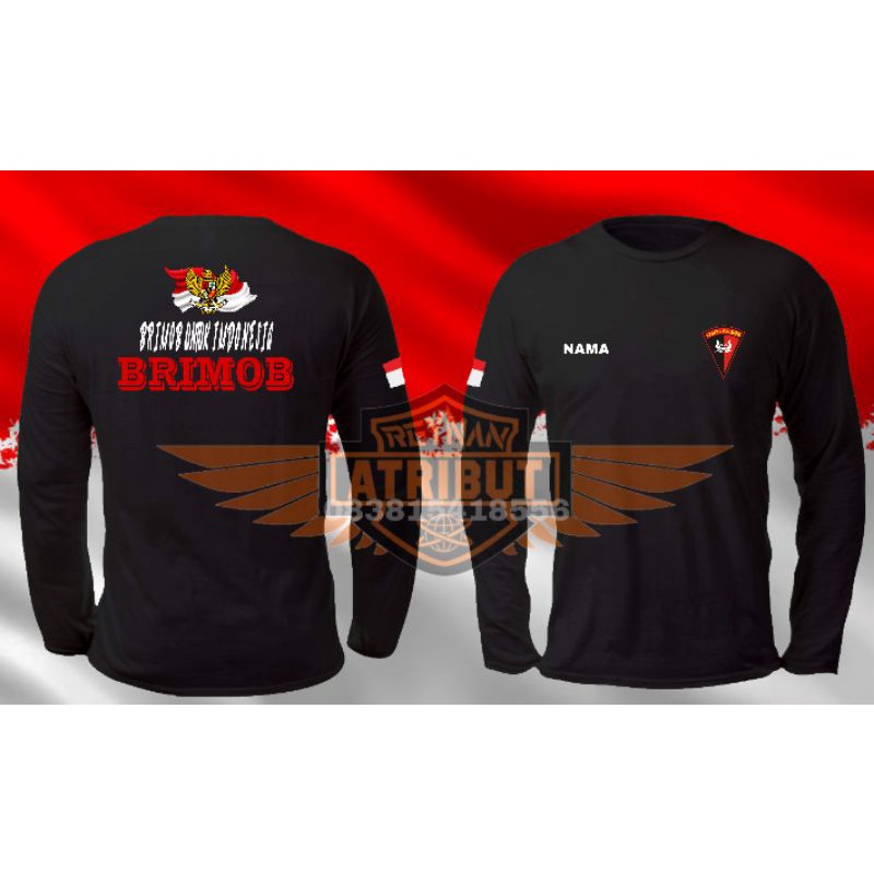 T-Shrit Lengan Panjang BRIMOB/Kaos Lengan Panjang BRIMOB