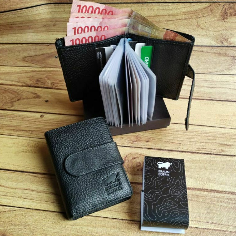 Dompet Kartu Atm 100%Asli KuLit Sapi/Dompet kancing Kartu Kredit