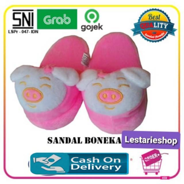 SANDAL RUMAH KAMAR DALAM RUANGAN DEWASA WANITA BONEKA KARAKTER PIG