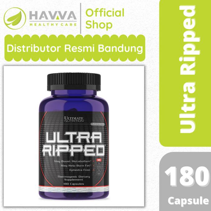FATBURNER Pembakar Lemak Tubuh ULTRA RIPPED 180 Caps Suplemen Fitnes