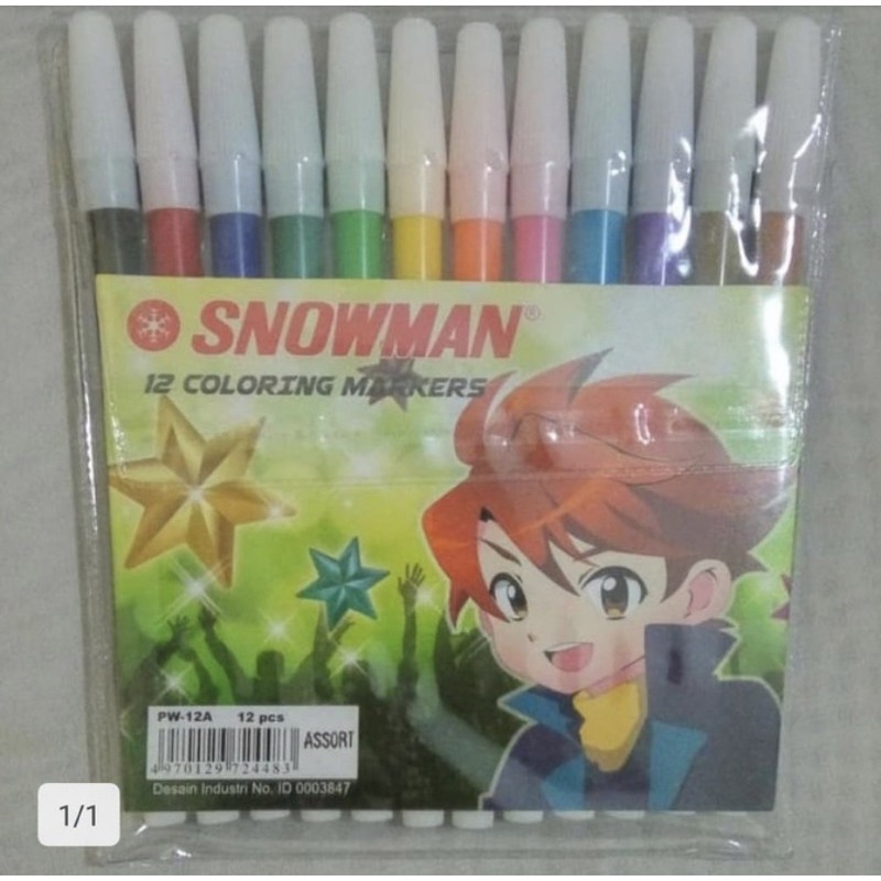 

Spidol Kecil 12 Warna Snowman
