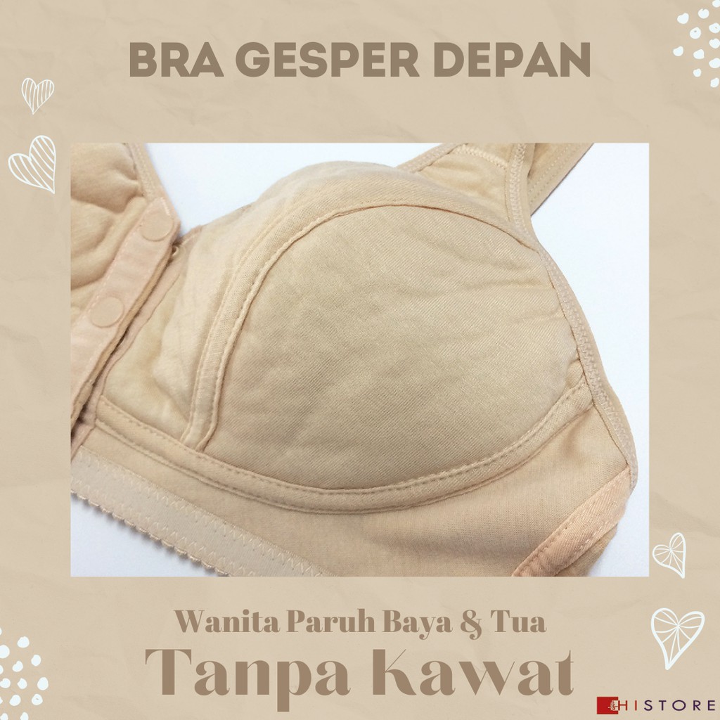 [HI] Bra Seamless Push Up Nirkabel Gesper Depan 170 Wanita Paruh Baya dan Tua