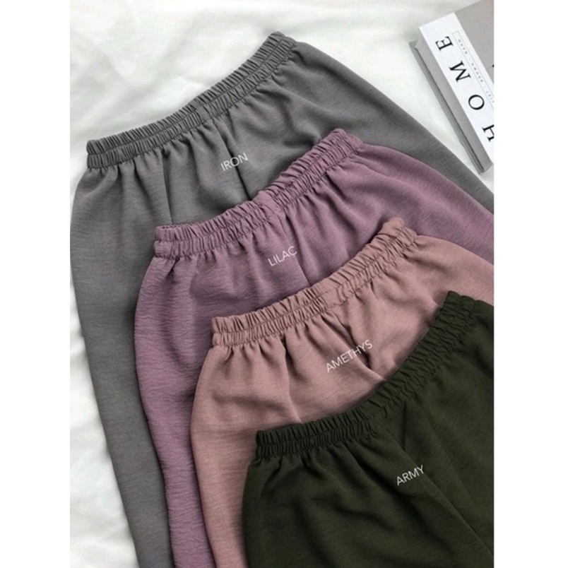 CELANA HIGHWAIST KULOT MATT CRINKLE AIRFLOW PREMIUM