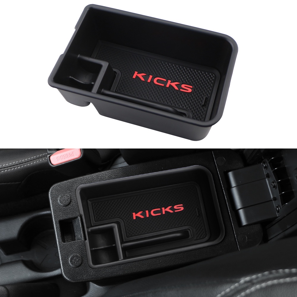 Kotak Penyimpanan Bahan ABS Untuk Konsol Tengah Mobil Nissan Kicks 2017-2021