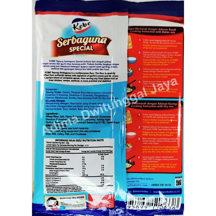 

cs01477 Tepung Bumbu Serbaguna Spesial / Tepung Bumbu Special Kobe 210 Gr Da01D100