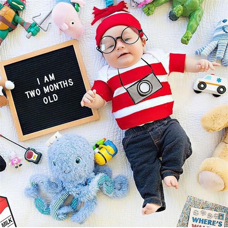 PAPAN NAMA BAYI/ LETTER BOARD Felt Letter Board White letter board- [include standing kayu + satu set huruf angka] 25x25cm fullset