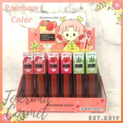 (CYBER) COD TERMURAHperbiji Rainbow Color Lipgloss Fruit Girls terlaris