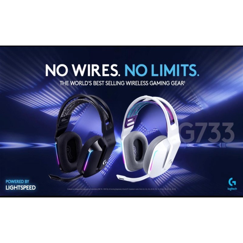 Headset Gaming Wireless Logitech G733 Lightspeed Ultra Lightweight - Garansi Resmi 2 Tahun