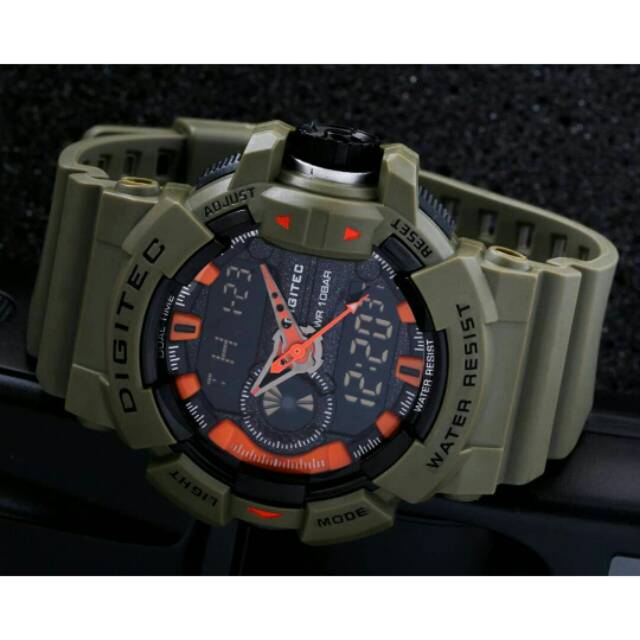 JAM TANGAN PRIA DIGITEC DG2080 ORIGINAL GREEN ARMY