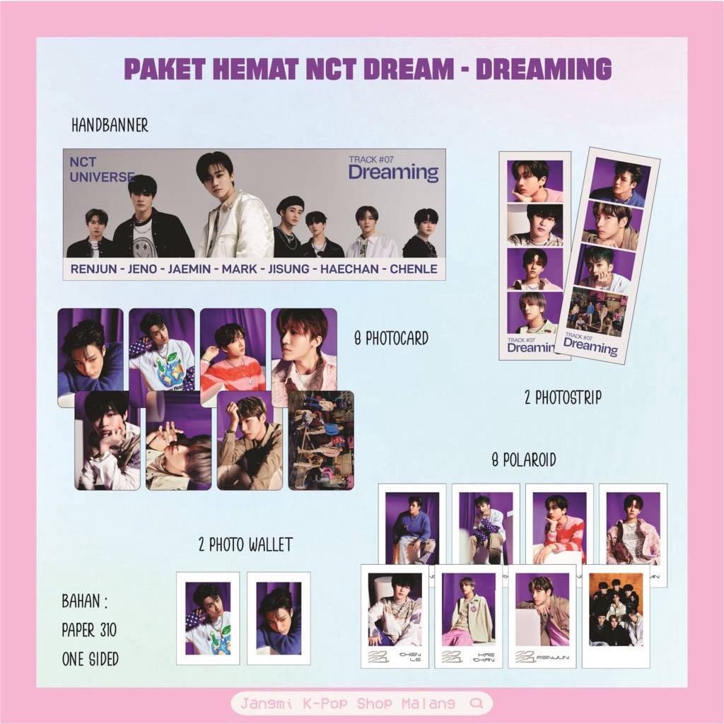 Fankit NCT Dream - Dreaming | NCT 2021 Universe | Fankit NCT | Paket NCT | Merchandise NCT | Paket K
