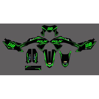 STICKER DECAL KLX BF 150 DECAL KLX FULLBODY KLK HIJAU STABILO
