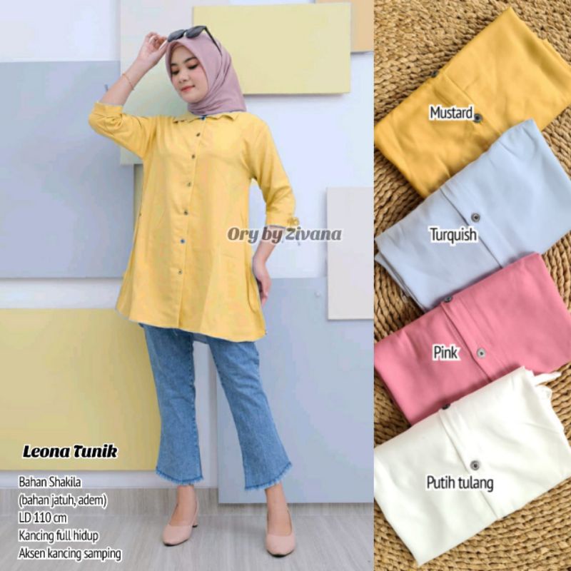 Tunik Polos SHAKILA LD ±110cm //JF4056