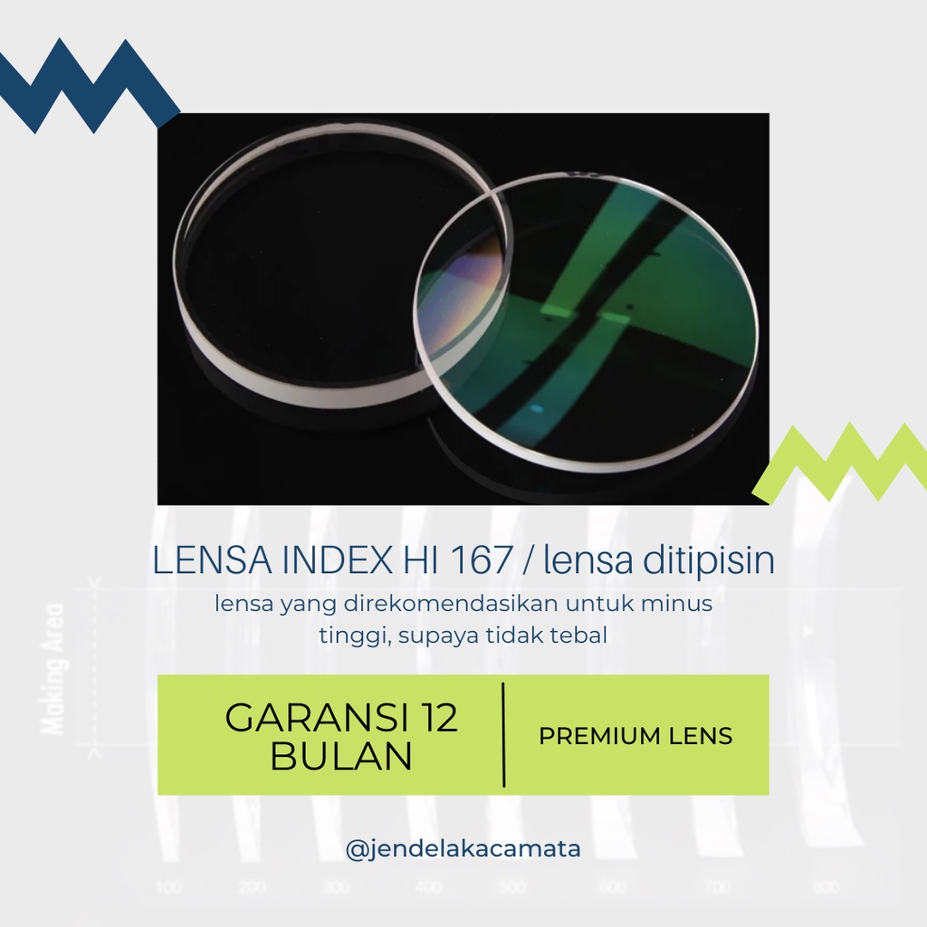 lensa index HI 1.67 lensa ditipisin lensa minus tebal | kualitas optik murah dan bergaransi blueray 