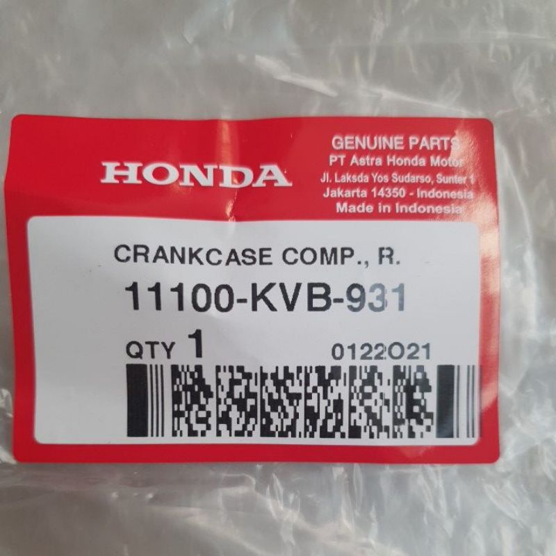 Crankcase Vario Karbu Honda ORI. Kalter Kanan Vario. 11100KVB931